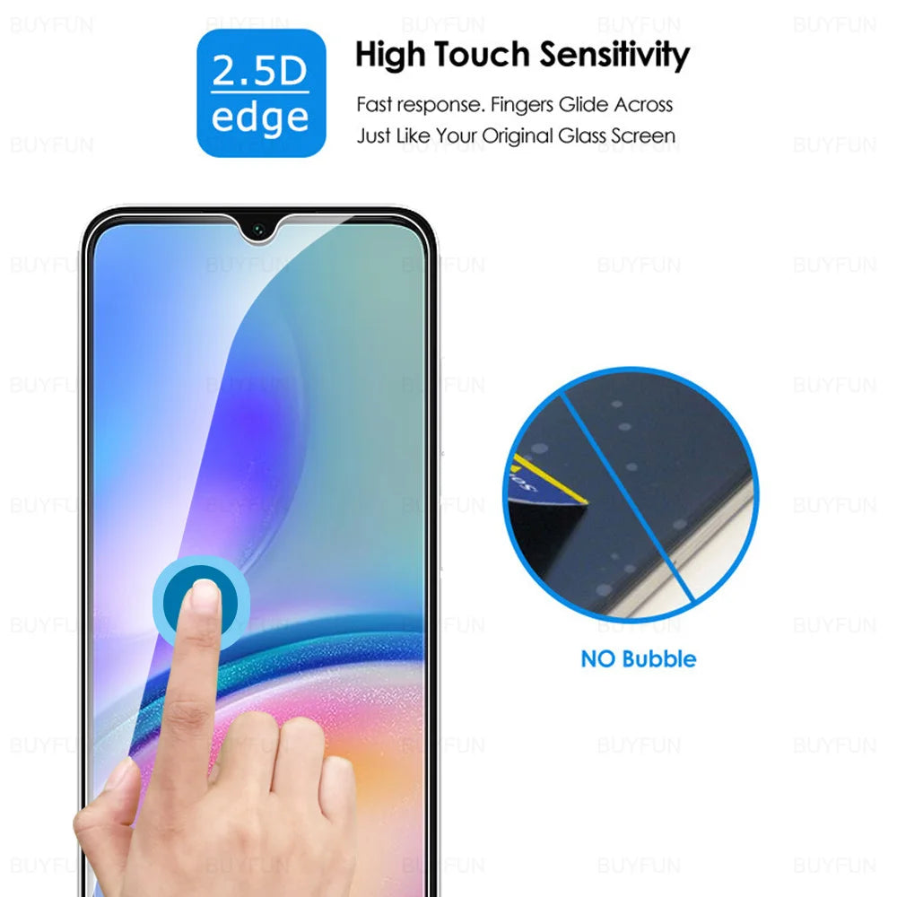 1-4Pcs Full Cover Tempered Glass For Samsung Galaxy A05s A05 A15 4G A25 A35 A55 5G A06 A16 A26 A36 A56 HD Cover Screen Protector